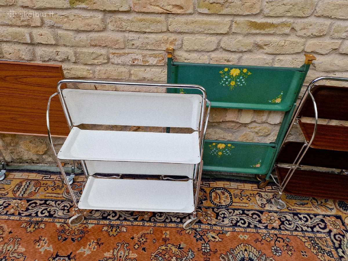 Vintažiniai mid century sulankstomi staliukai - nuotraukos Nr. 23