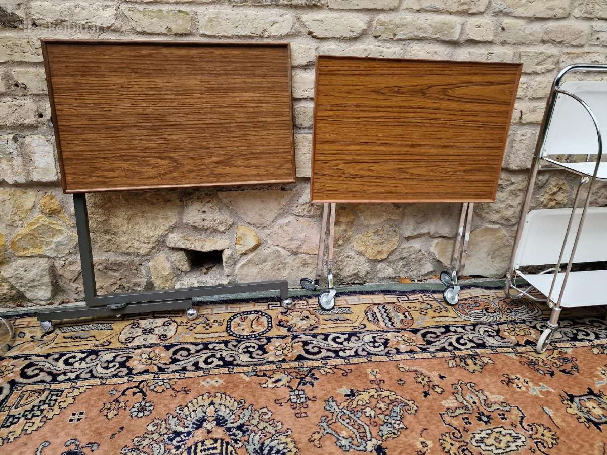 Vintažiniai mid century sulankstomi staliukai - nuotraukos Nr. 24
