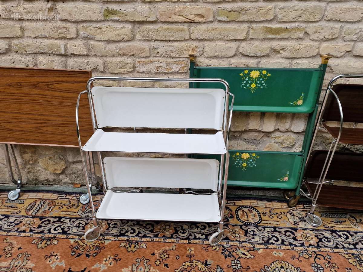 Vintažiniai mid century sulankstomi staliukai - nuotraukos Nr. 25