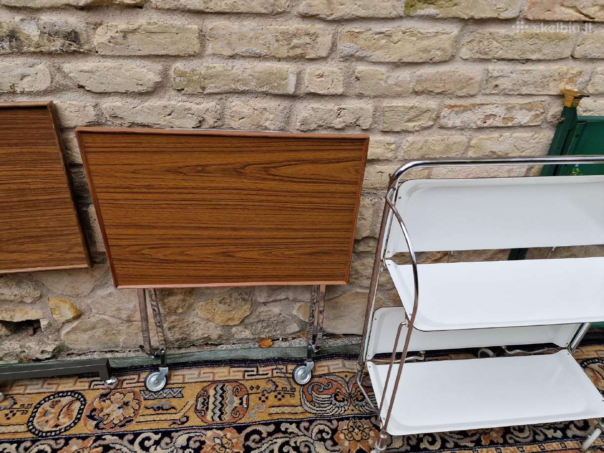 Vintažiniai mid century sulankstomi staliukai - nuotraukos Nr. 27