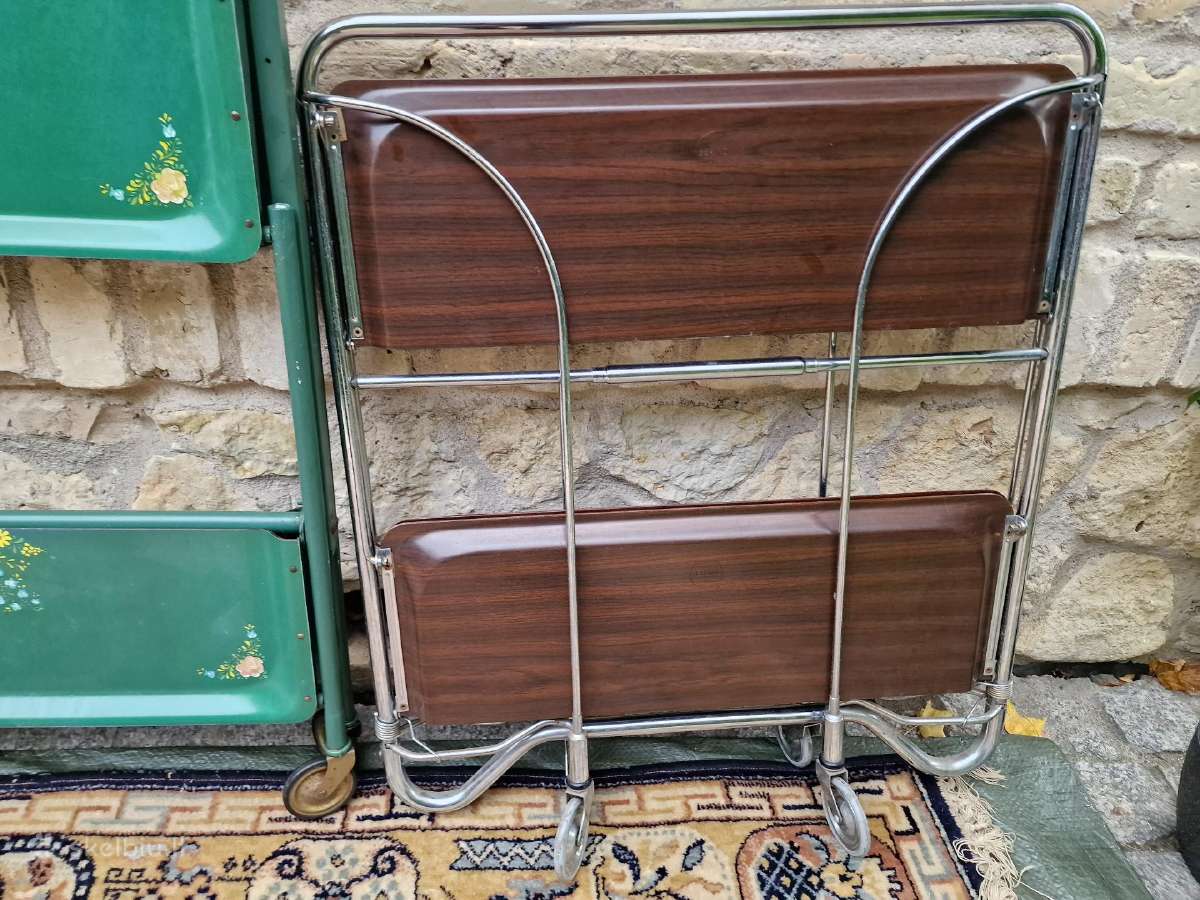 Vintažiniai mid century sulankstomi staliukai - nuotraukos Nr. 29