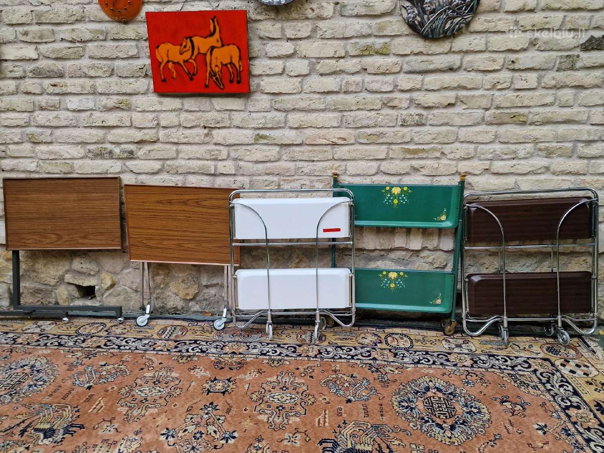 Vintažiniai mid century sulankstomi staliukai - nuotraukos Nr. 34