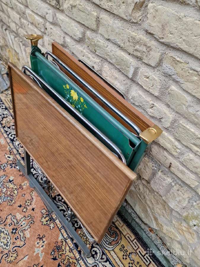 Vintažiniai mid century sulankstomi staliukai - nuotraukos Nr. 37