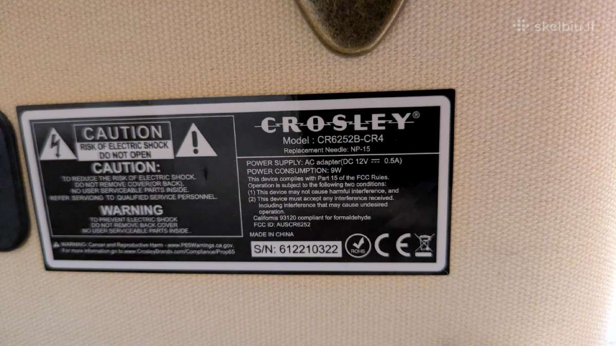 Patefonas lagaminėlyje Crosley Cr6252b-cr4 - nuotraukos Nr. 2
