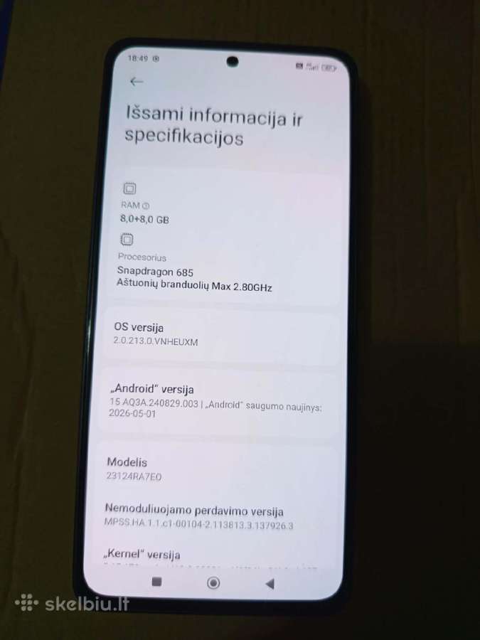 Xaomi Redmi 13 note - nuotraukos Nr. 3