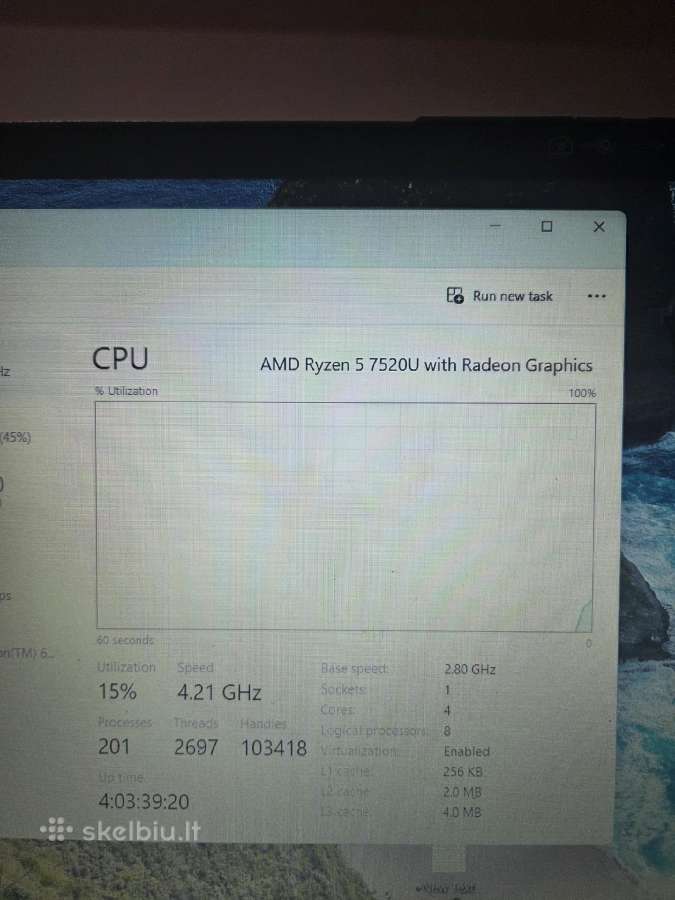 Lenovo ryzen 7520u 16gb ddr5 RAM - nuotraukos Nr. 2