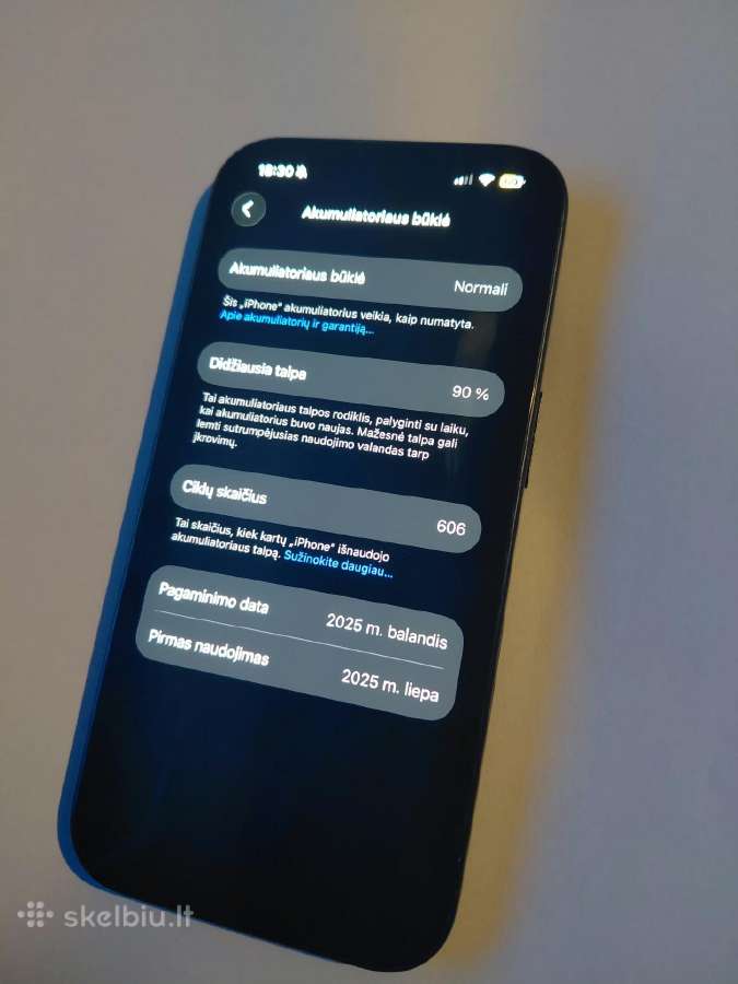 Apple iPhone 16 (128gb), Black - nuotraukos Nr. 3