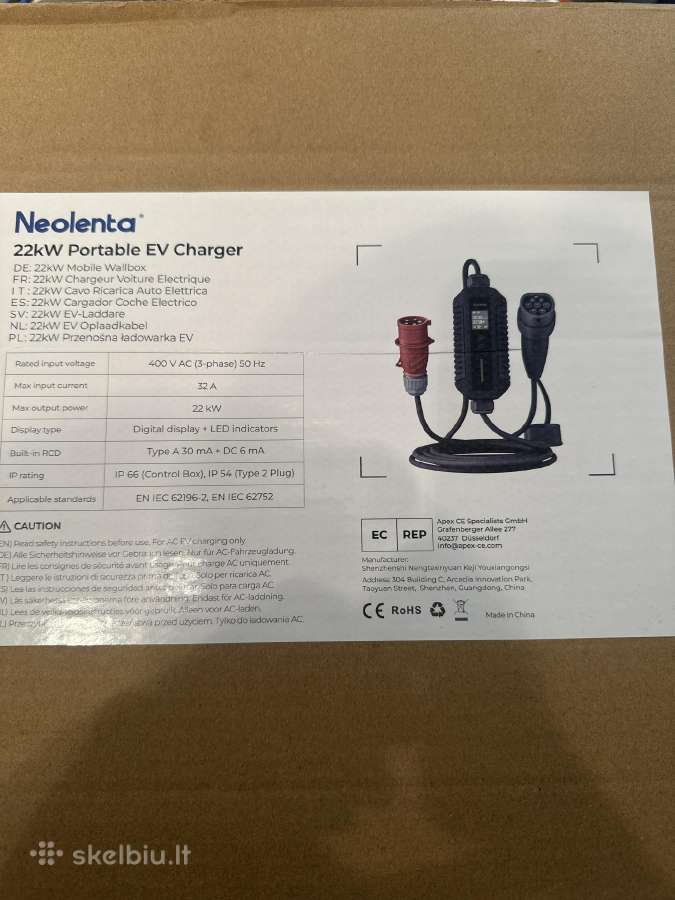 Neolenta 22 kw elektromobilio įkrovimo stotele - nuotraukos Nr. 3