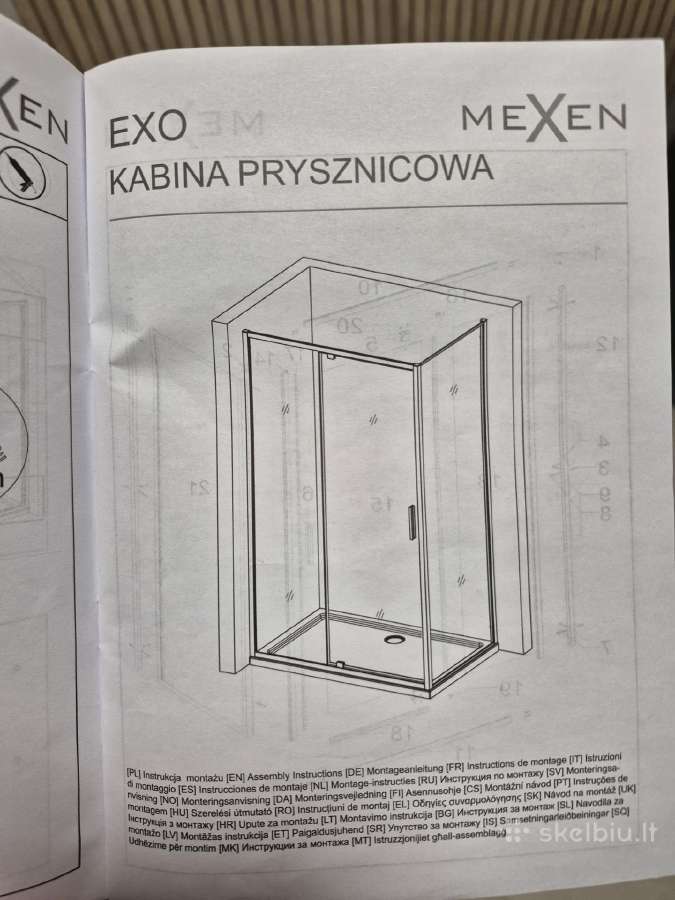 Dušo kabina Mexen Exo 95 x 95 - nuotraukos Nr. 6