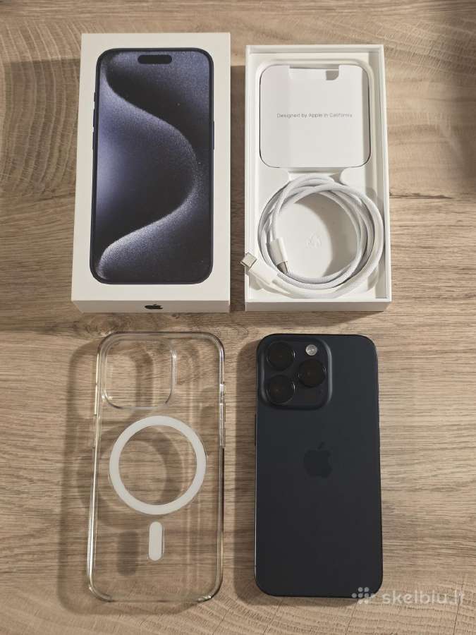 iPhone 15 Pro, Blue Titanium, 128gb - nuotraukos Nr. 4