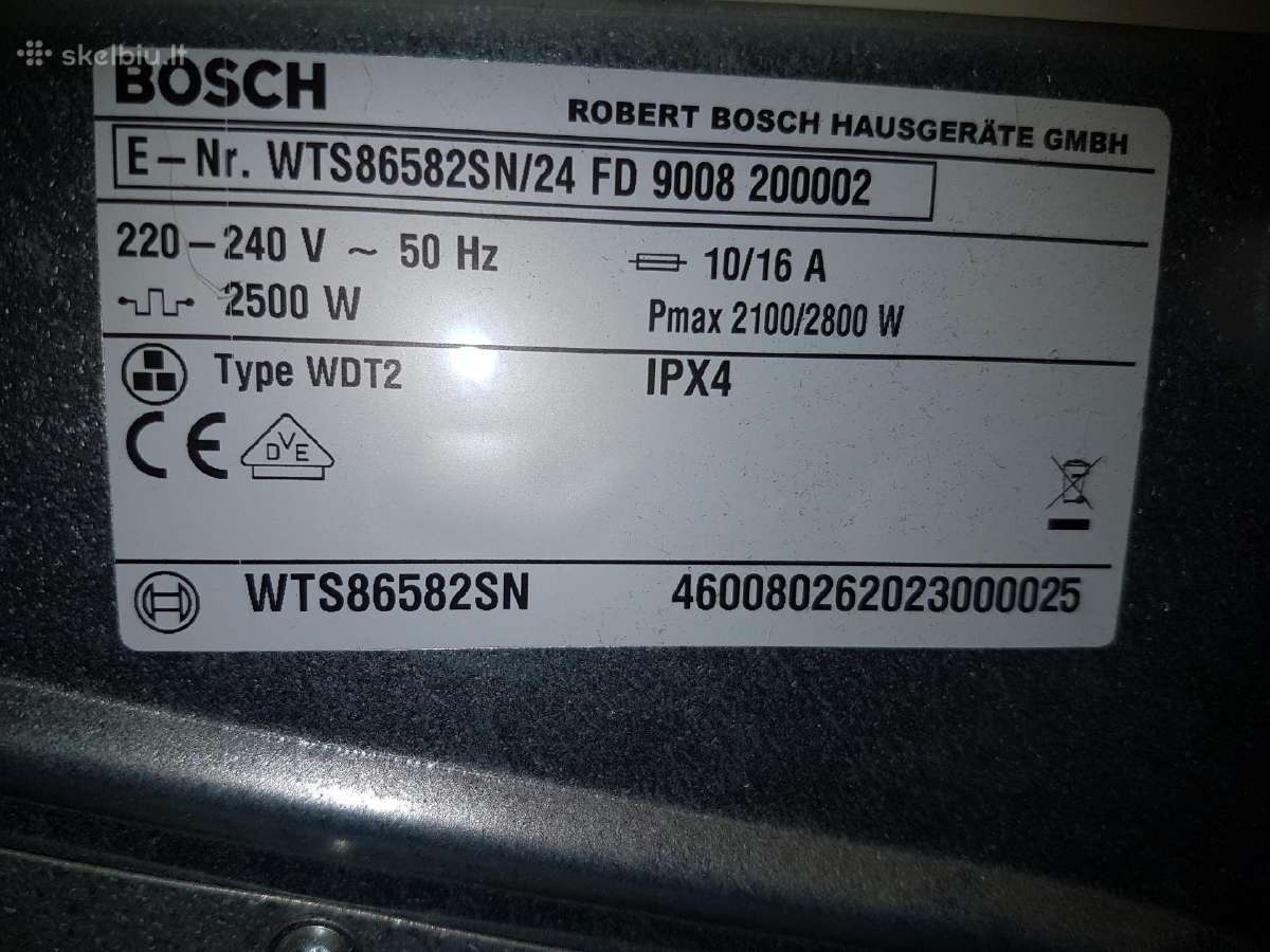 Bosch kompresorinė džiovyklė A+++ - nuotraukos Nr. 8