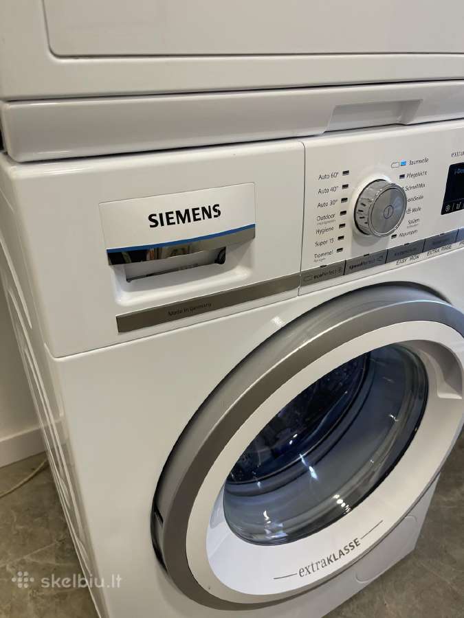 Skalbimos mašinos ir džiovyklės komplektas Siemens - nuotraukos Nr. 5