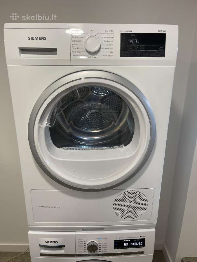 Skalbimos mašinos ir džiovyklės komplektas Siemens - nuotraukos Nr. 9