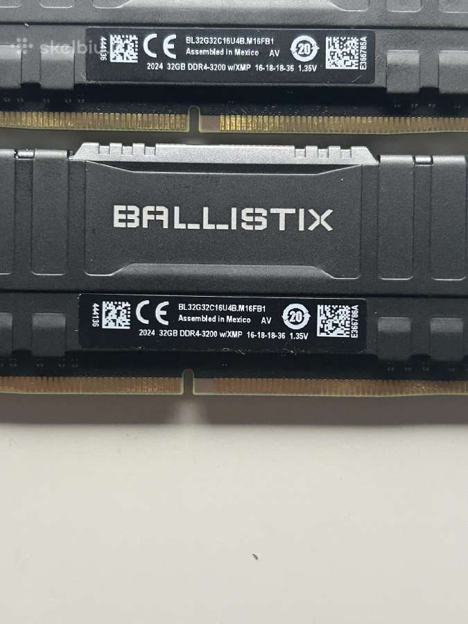 Crucial Ballistix Ddr4 RAM 2x32gb - nuotraukos Nr. 3