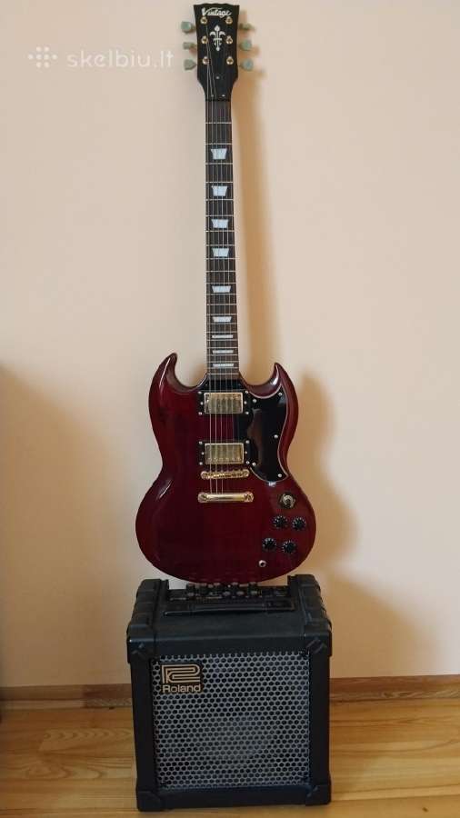 Elektrinė gitara su stiprintuvu - nuotraukos Nr. 2