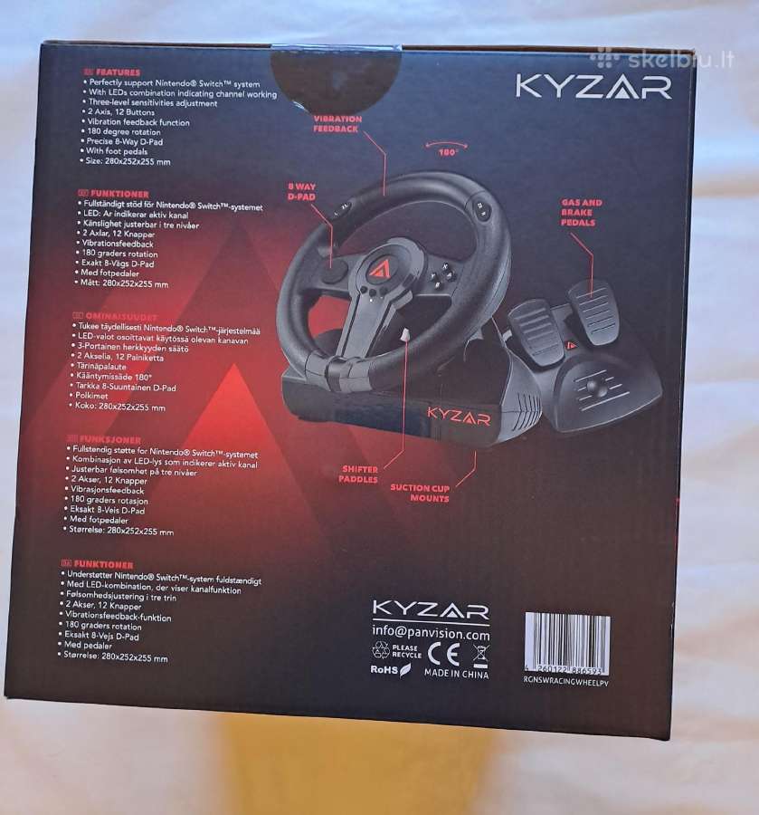 Kyzar vairas su pedalais Nintendo Switch/pc - nuotraukos Nr. 4