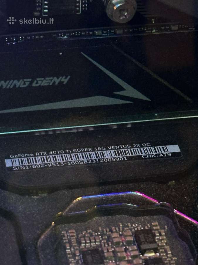 Msi Nvidia Rtx 4070 Ti Super Ventus 2x Oc 16gb - nuotraukos Nr. 3