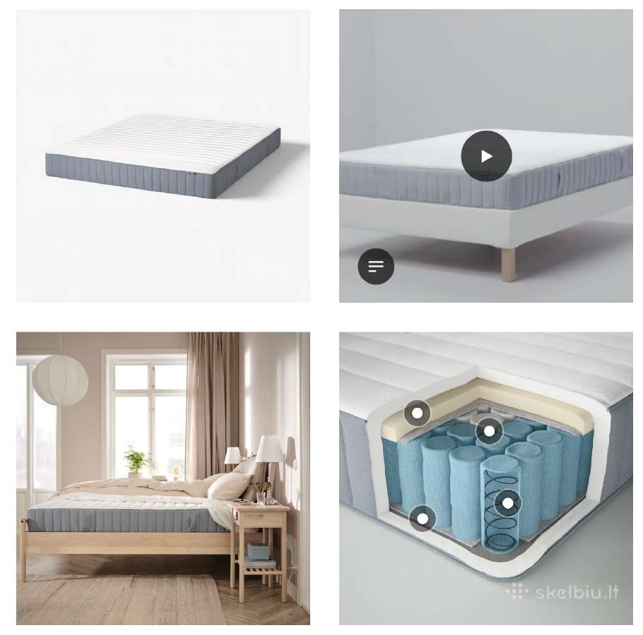 Valevg 24 cm aukščio čiužinys su į atskiras kišen - nuotraukos Nr. 10