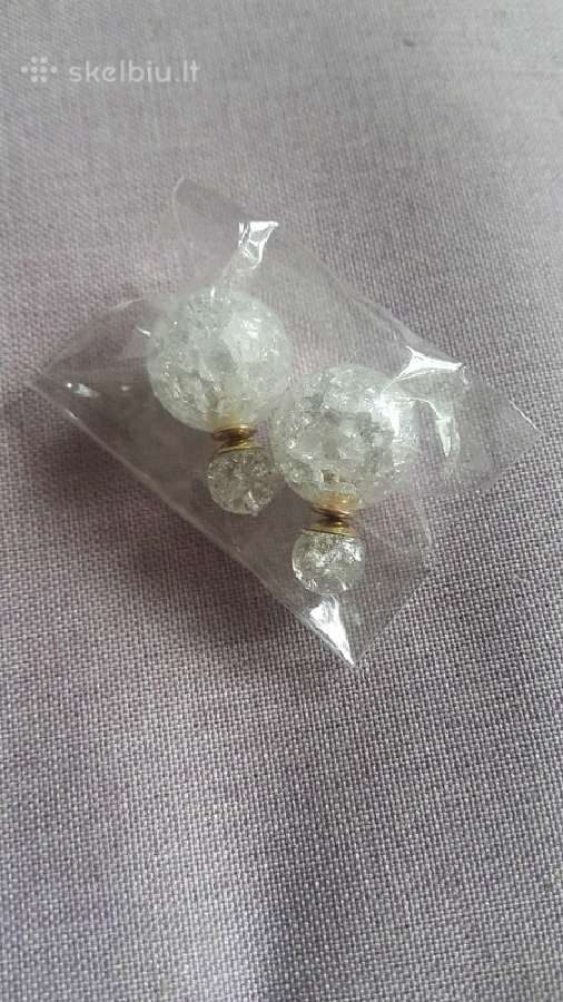 Daužyto stiklo efekto auskarai 1eur