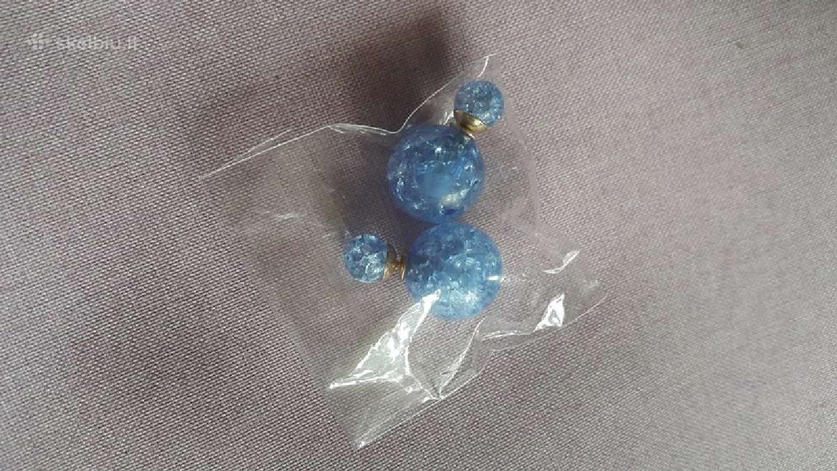 Daužyto stiklo efekto auskarai 1eur - nuotraukos Nr. 3