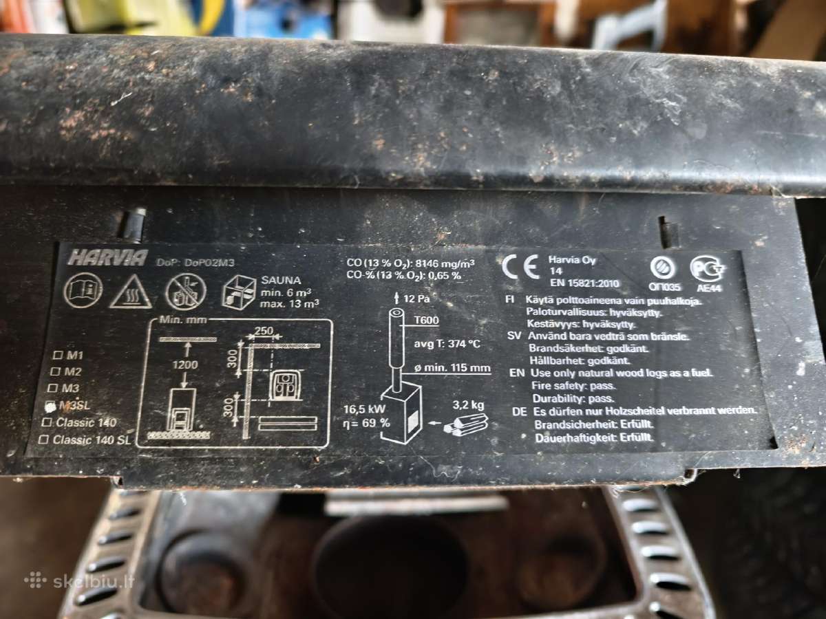 Pirties pecius Harvia M3sl 16,5kw - nuotraukos Nr. 2