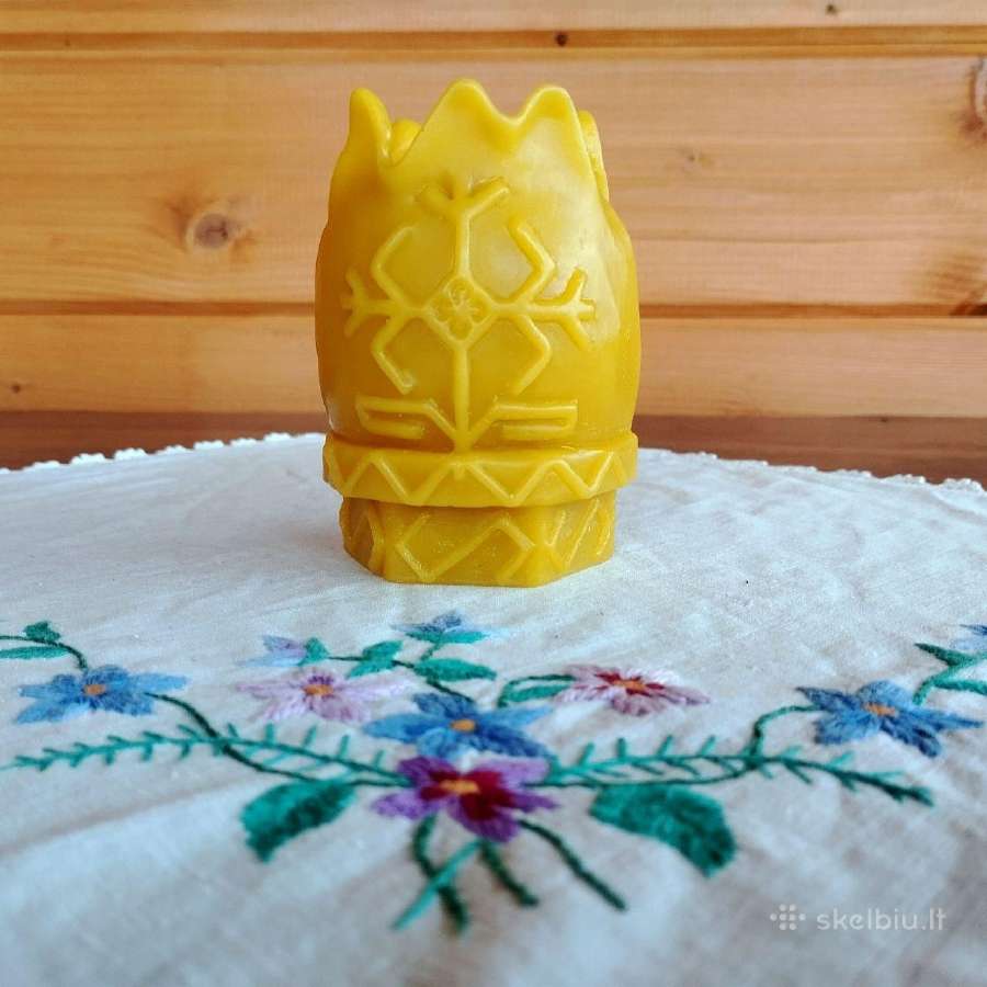 Bičių vaško rankų darbo žvakės - nuotraukos Nr. 3