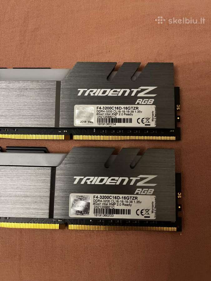 G.skill Ddr4 3200mhz 2x8 GB Cl16 - nuotraukos Nr. 2