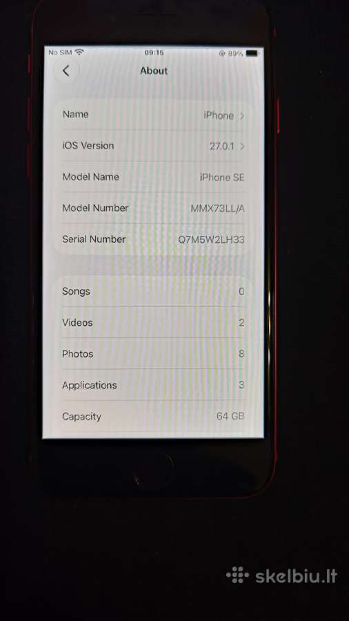 iPhone Se 64gb,2022metu - nuotraukos Nr. 8