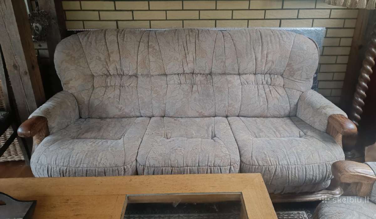 Medinio karkaso klasikinė sofa - nuotraukos Nr. 2