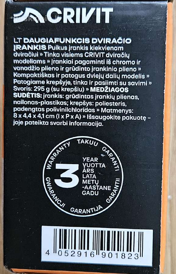 Dviračio daugiafunkciniai įrankiai - nuotraukos Nr. 4