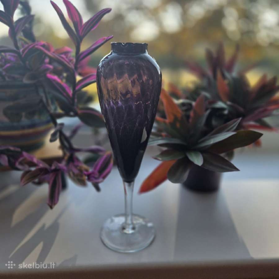 Elegantiška stiklo vaza - nuotraukos Nr. 5