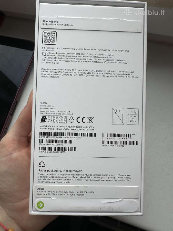 iPhone 18 Pro burgundy 256gb - nuotraukos Nr. 5