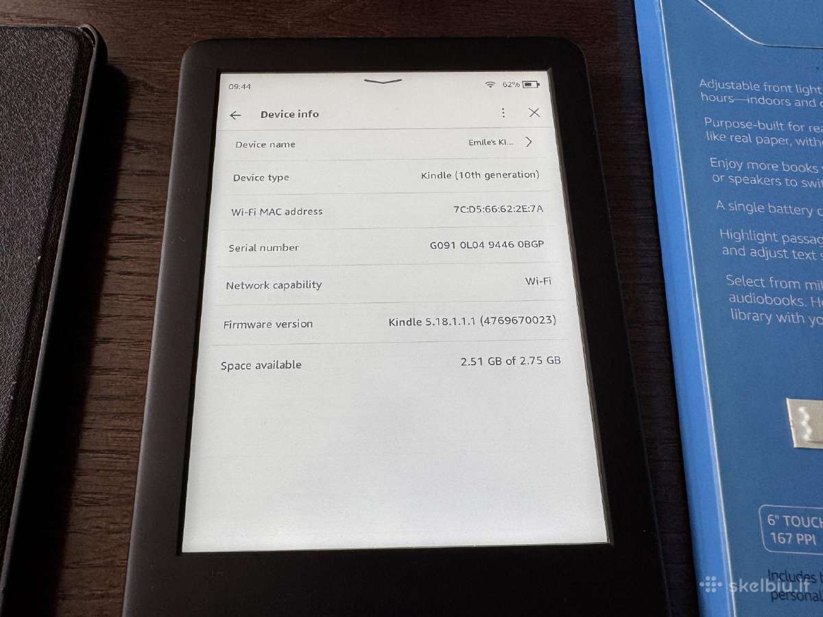 Kindle 10th gen. su apšvietimu - nuotraukos Nr. 5