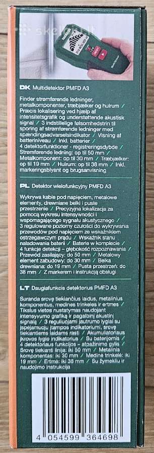 Detektorius daugiafunkcinis Pmfd A3 - nuotraukos Nr. 3