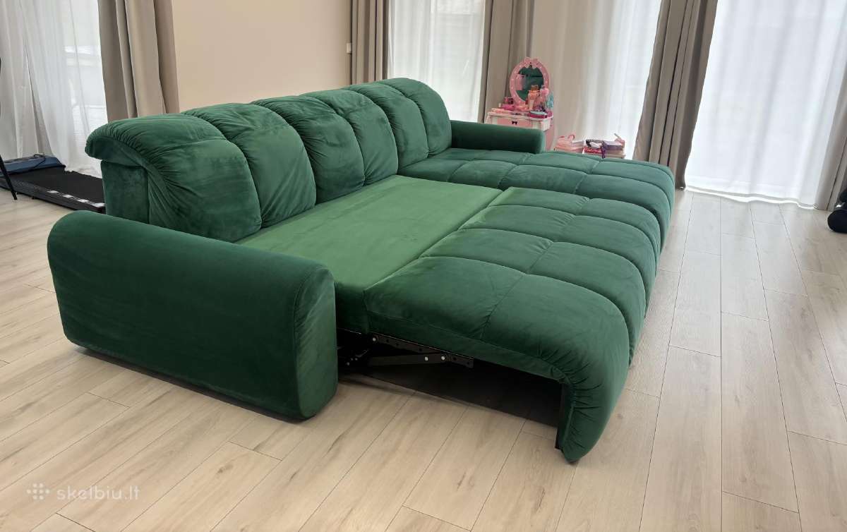 Buble kampinė sofa su pufu - nuotraukos Nr. 8