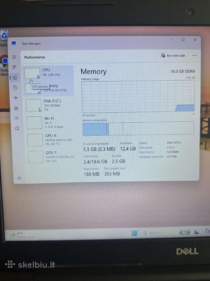 Dell vostro i7-10gen*16gb*10gb nvidia Mx - nuotraukos Nr. 6