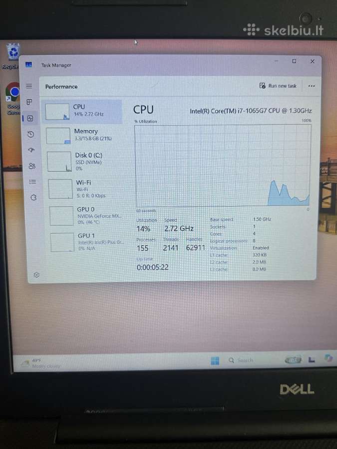 Dell vostro i7-10gen*16gb*10gb nvidia Mx - nuotraukos Nr. 7