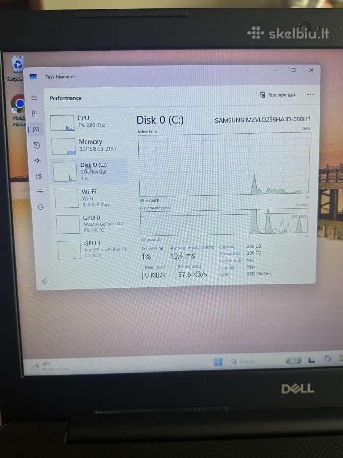 Dell vostro i7-10gen*16gb*10gb nvidia Mx - nuotraukos Nr. 8