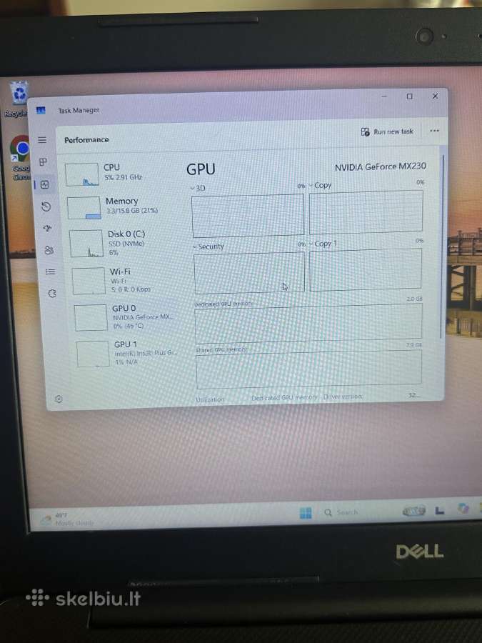 Dell vostro i7-10gen*16gb*10gb nvidia Mx - nuotraukos Nr. 9