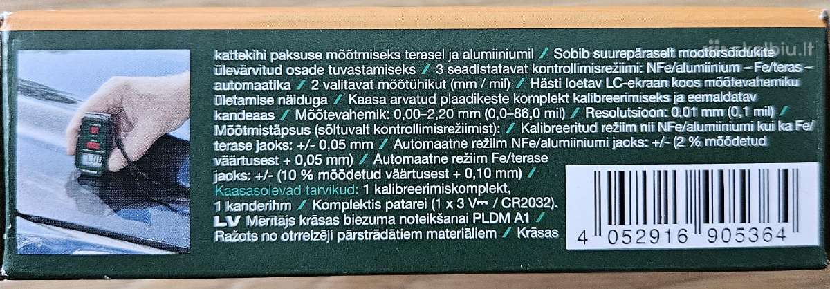Dažų sluoksnio matuoklis - nuotraukos Nr. 3