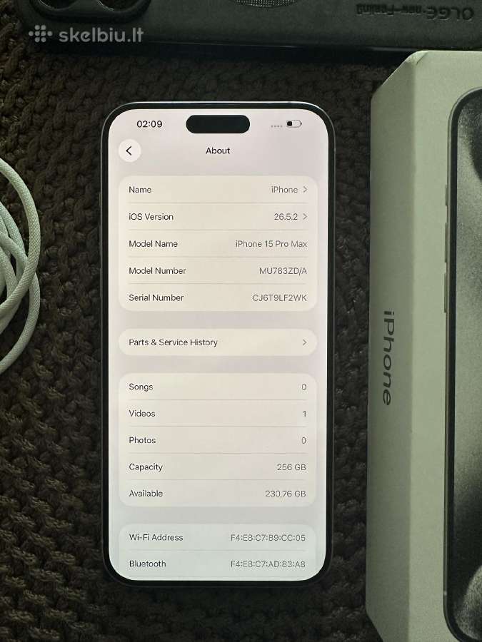 iPhone 15 Pro Max 256gb - nuotraukos Nr. 3