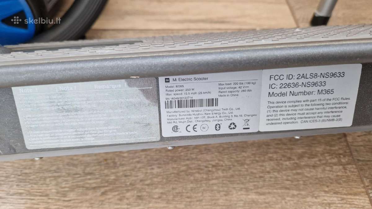 Elektrinis paspirtukas Xiaomi Mi M365 Juodas - nuotraukos Nr. 10