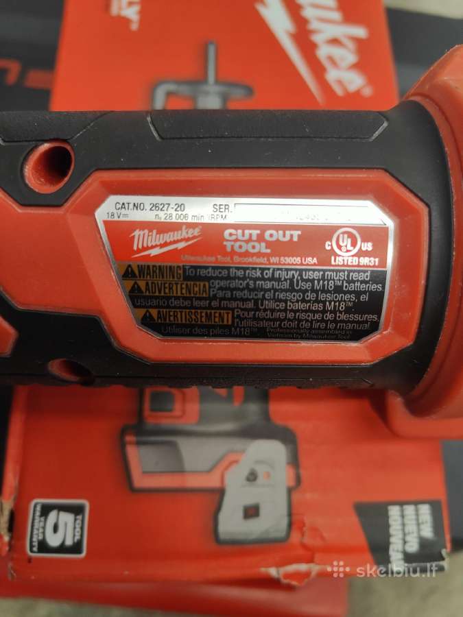 Gipso freza Milwaukee M18 - nuotraukos Nr. 5