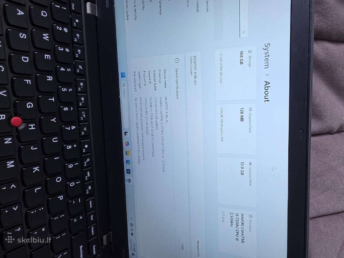 Lenovo Thinkpad T470s - nuotraukos Nr. 6