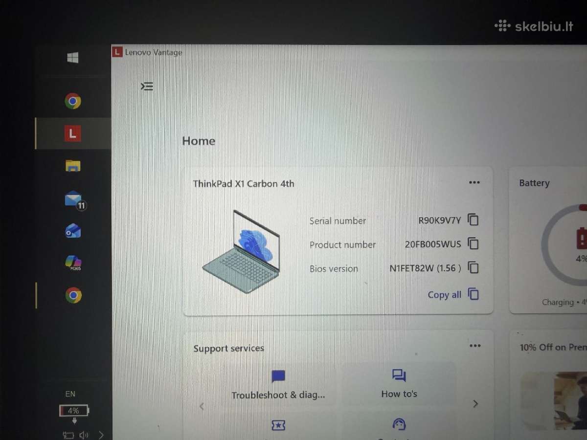 Lenovo Thinkpad X1 Carbon 4th Gen kompiuteris - nuotraukos Nr. 5
