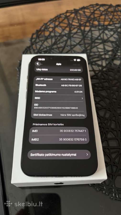 iPhone 14 Midnight 256gb - nuotraukos Nr. 8