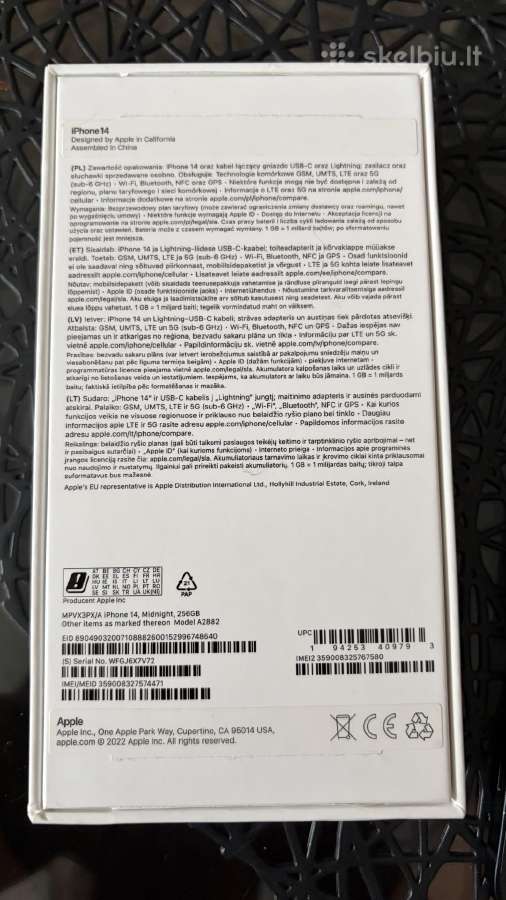 iPhone 14 Midnight 256gb - nuotraukos Nr. 10