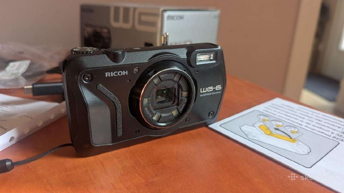 Parduodamas Ricoh Wg-6 Black atsparus kompaktiškas - nuotraukos Nr. 2
