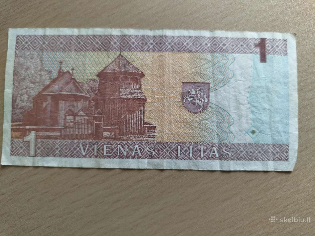 50 litu ir 1 litas banknotai - nuotraukos Nr. 4