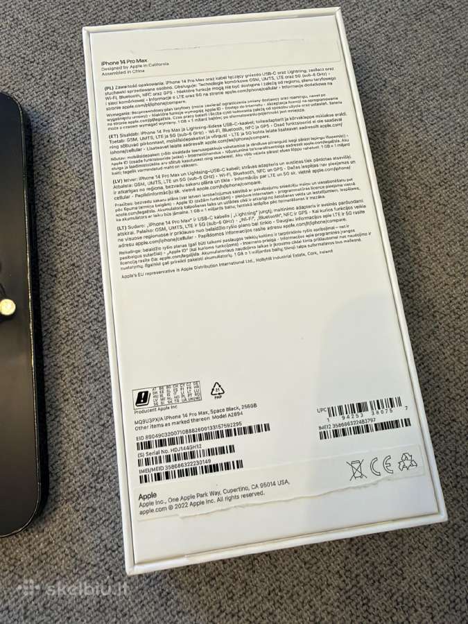 iPhone 14 Pro Max 256gb Juodas - nuotraukos Nr. 7